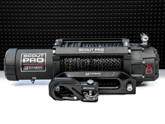 Carbon Scout Pro Extreme Duty 7000lb Ultra High Speed Electric Winch 80:1