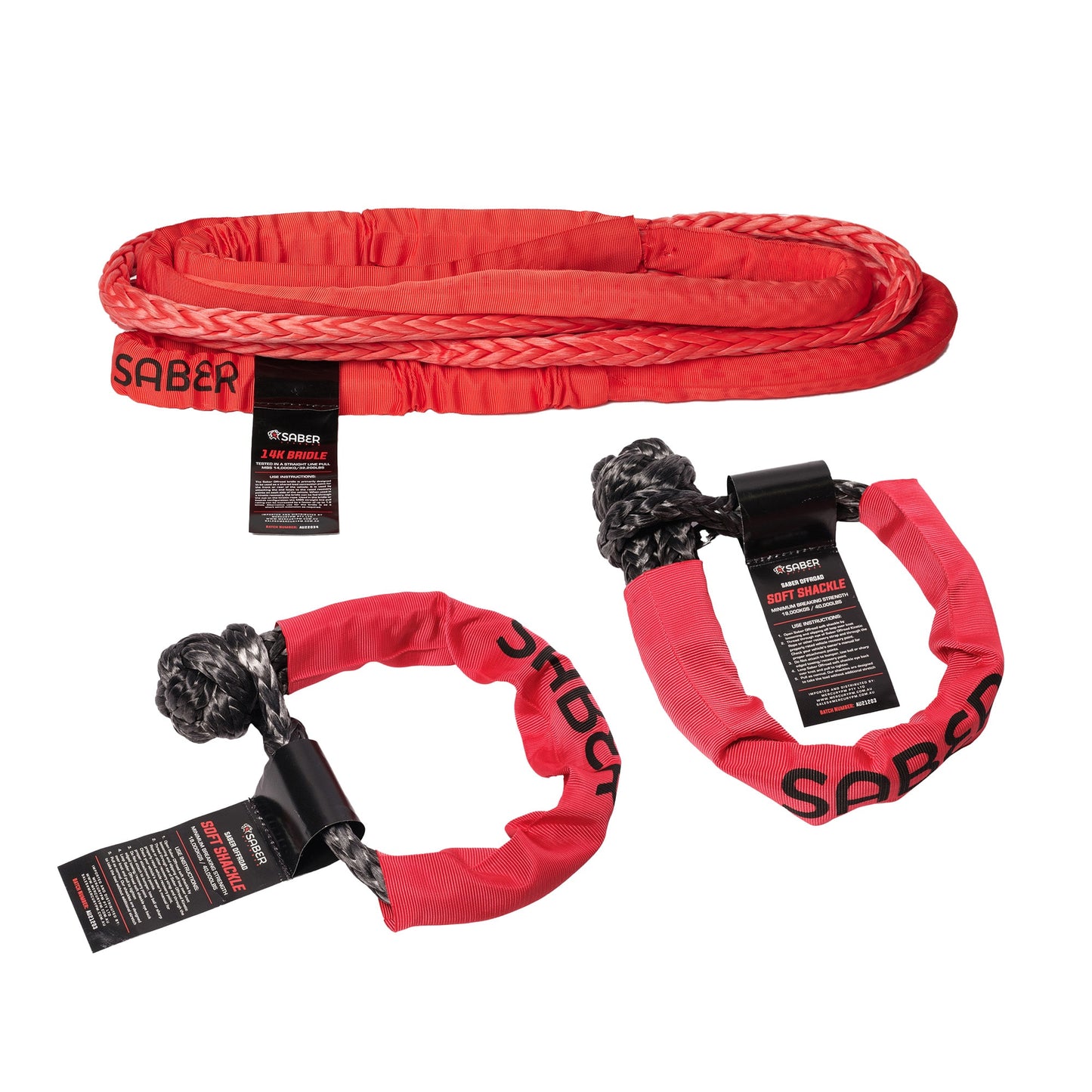 SABER OFFROAD 5 Metre SaberPro Bridle & Soft Shackle Kit