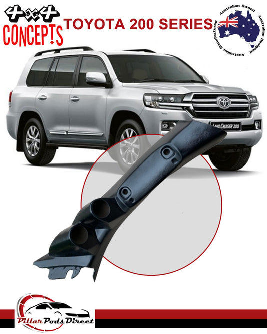 TOYOTA 200 SERIES LANDCRUISER 2 GAUGE PILLAR POD BLACK (2002B)