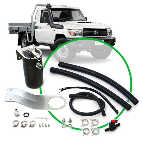 SAAS Oil Catch Tank Full Kit suit Landcruiser 79 Series 4.5L