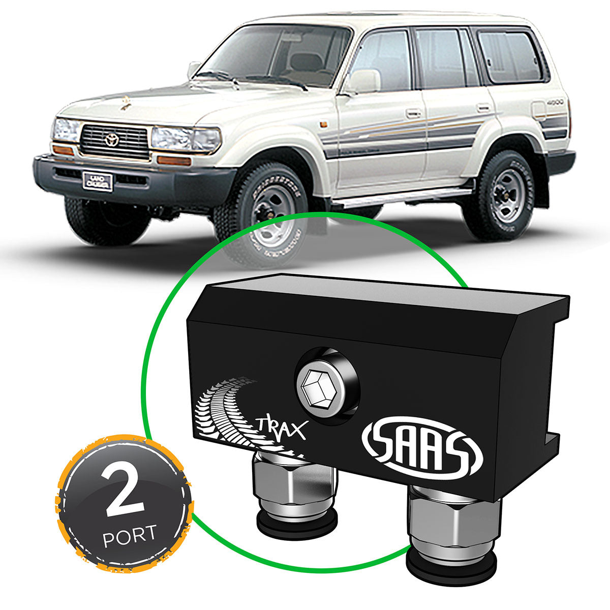 SAAS Diff Breather Kit 2 Port suit TOYOTA LANDCRUISER 80 Series 1990-1998 (DB1010-1201)