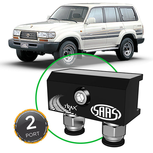 SAAS Diff Breather Kit 2 Port suit TOYOTA LANDCRUISER 80 Series 1990-1998 (DB1010-1201)