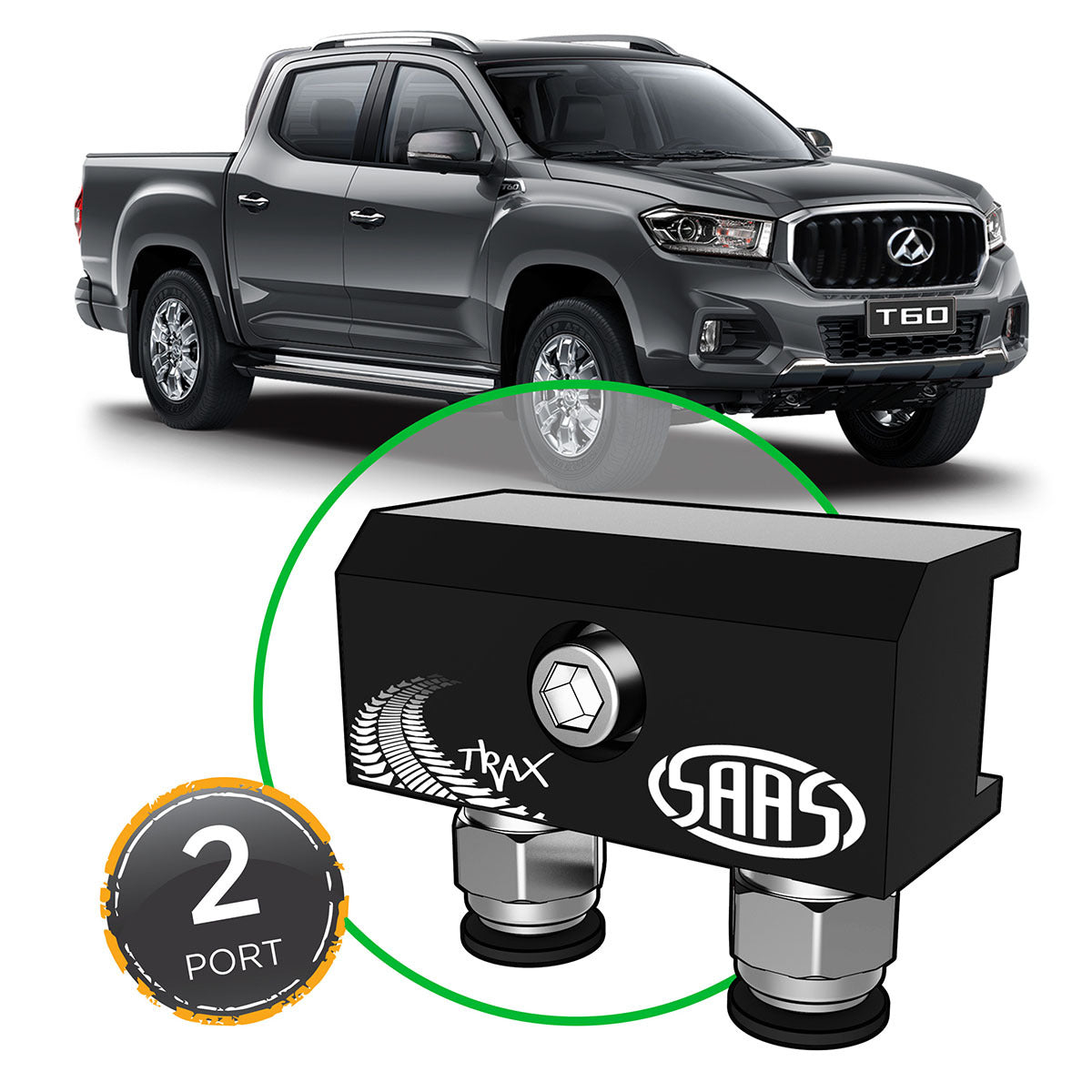 SAAS Diff Breather Kit 2 Port suit LDV T60 2017 on All Models (DB1010-8101)