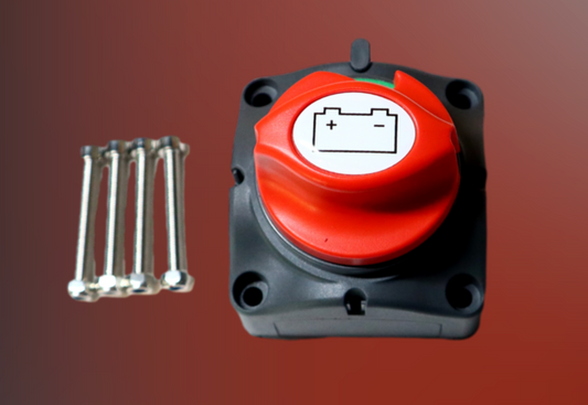 CARBON OFFROAD 500AMP BATTERY ISOLATOR SWITCH - WATERPROOF WITH CABLE