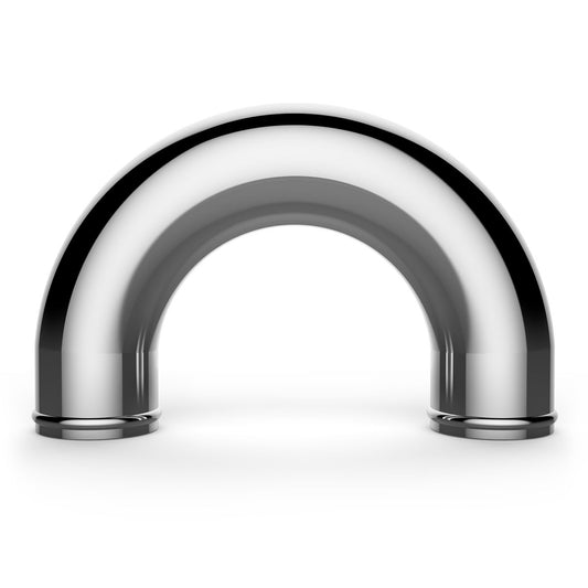 SAAS Aluminium Pipe 76mm ID x 180Deg Polished (SAP76180P)