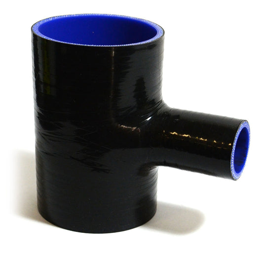 SAAS Straight 4 Ply Silicone Hose T Piece 25mm x 63mm x 102mm (SSHTP63)