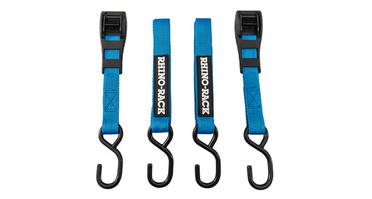 RHINO RACK TIE DOWN STRAP WITH HOOK (X2): RTDH3