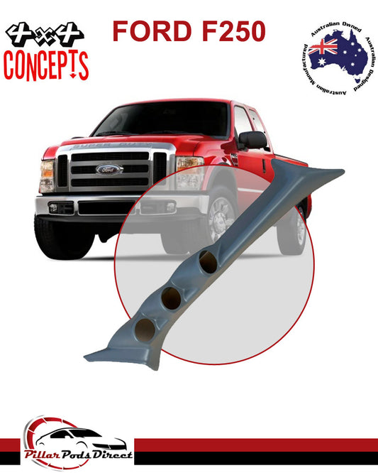 FORD F250 3 GAUGE PILLAR POD PAINTED FACTORY GREY (52MM) 1998-2007 (F2503P)