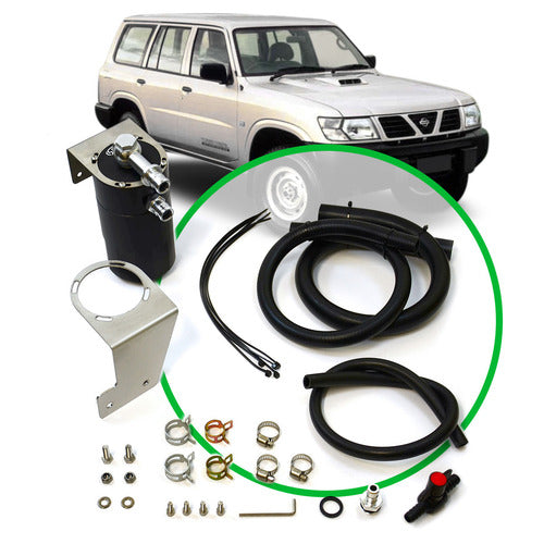 SAAS Oil Catch Tank Full Kit suit Patrol GU 4.2L 1997 - 2006 BLACK