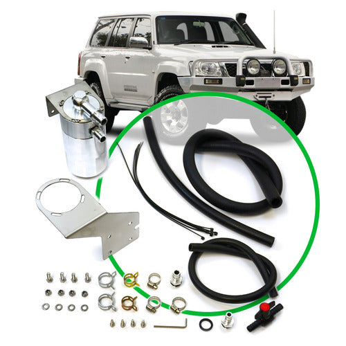 SAAS Oil Catch Tank Full Kit suit Patrol GU Y61 3.0L 2000 - 2016 POLISHED