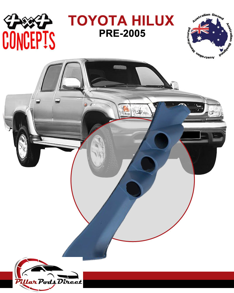 TOYOTA HILUX (PRE 05) 3 GAUGE PILLAR POD PAINTED FACTORY BLUE/GREY (PRE053P)