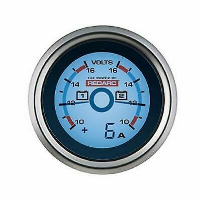 REDARC DUAL VOLTAGE 52MM GAUGE WITH OPTIONAL CURRENT DISPLAY : G52-VVA